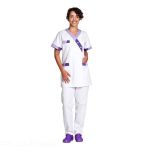 Women's Tunic TIMBI White and Purple Color - Size 2