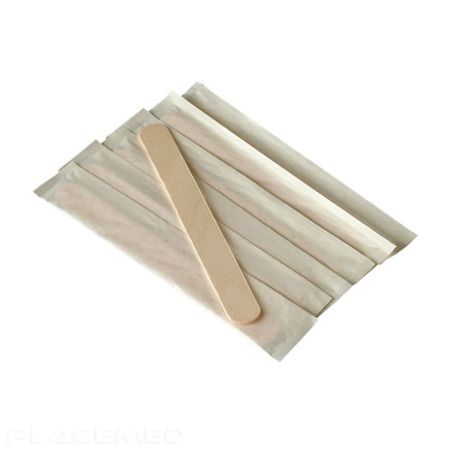 Adult Wooden Tongue Depressor - Individually Wrapped - Pack of 50