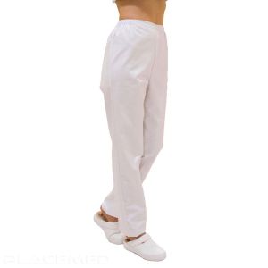 Pantalon Médical Patsy pour Femme Blanc, Élastiqué - Assorti aux Tuniques Diana