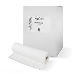 Drap d'Examen Emilabo Lisse Blanc - 2 Plis, 50x35cm, 300 Feuilles - Lot de 6 Rouleaux