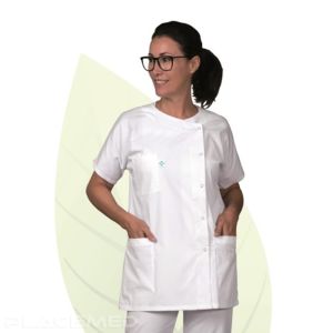 Medical Tunic for Women Iris Lyocell - White Color - Holtex - Sizes 00 to 06