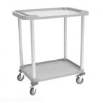 Versatile Trolley 2 Trays in Aluminum and ABS - 814 x 450 x 970 mm