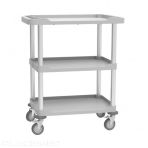 Versatile Medical Trolley 814 x 450 x 1040 mm - 3 ABS Trays