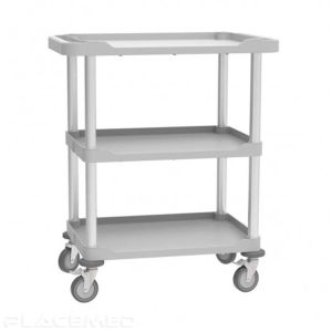 Versatile Medical Trolley 814 x 450 x 1040 mm - 3 ABS Trays