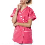 Women's Tunic TIMME Pink with White Trim - Size T 2