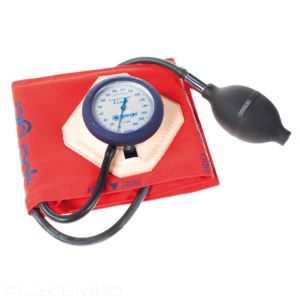 Red Spengler Vaquez-Laubry Classic Sphygmomanometer with Velcro for Professionals