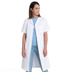 Classic Medical Coat for Women - ANDORRA Model - Short Sleeves