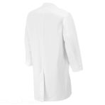 Unisex white coat BP 100% cotton - Long sleeves - 3 pockets