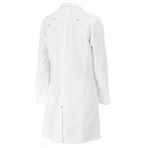 Elegant women's stretch white coat BP with metallic details