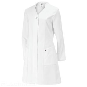 Women's medical coat with rhinestone details - 100% cotton