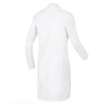 Women's white coat BP 100% cotton with cinching band at the back