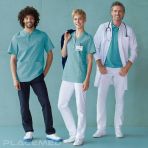 Unisex Medical Tunic to Slip On with Stretch Panels BP - White