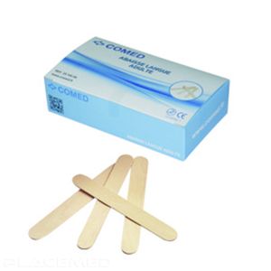 Adult wooden tongue depressor - Box of 100 - Medical Use