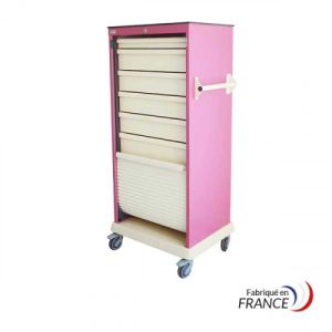 Armoire à Rideau Mobile avec 1 Poignée à Droite - 15 Glissières