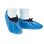 Pack of 100 Solid Disposable Polyethylene Shoe Covers 3.5g Quality Tiga-Med