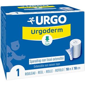 Urgo - Sparadrap Avec Papier Protecteur - Fixation Pansements/Dispositifs - Extensible Non Tissé - 10m X 10cm