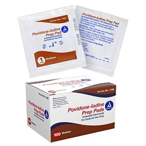 Dynarex Tampons de Préparation Povidone-Iode, Lingettes Antiseptiques de Qualité Médicale