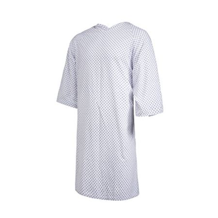 Clinotest - Chemise De Nuit Pour Patient/Chemise D'Hôpital/Chemise De Soins - Taille Unique - Bleu Étoilé