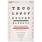 Gima Snellen 31301 Optometric Chart with Red and Green Bar 23 x 35.5 cm Distance 3 m