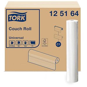 Tork 125164 Universal Examination Sheet - White - 1 Ply - Compatible with C1 System - 38 x 59 cm - 8 x 50.16 m