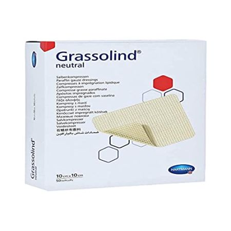 Hartmann Set de 50 50 Grassolind Compresse Pansements Gras Neutres 10 x 10 cm