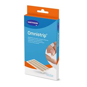 Omnistrip - Bandelettes de Suture Cutanées Adhésives Stériles - Application Facile - Peau Préservée - 6 x 38 cm - 12 Unités