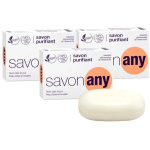 Sorifa - Lot de 3 – Savon Purifiant Any – Visage et Corps – Hygiène Quotidienne