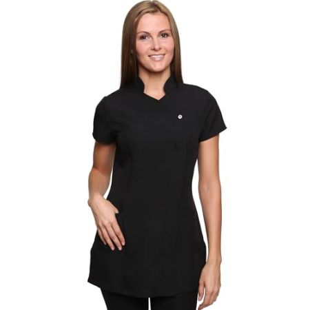 Tunique Esthéticienne Pour Femme Modèle Freya Noir 42 FR 12 UK