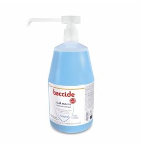 Baccide - Gel Hydroalcoolique - Élimine 99,9% Des Virus Et Bactéries - 96,8% D'eau Et D'ingrédients D'origine Végétale - Fabriqué En France - 1L