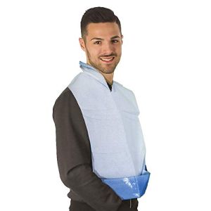 900 Disposable Adult Bibs With Reservoir Pocket - Cellulose and Polyethylene