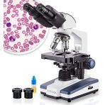 AmScope - 40X-2500X LED Lab Binocular Compound Microscope with 3D-Stage - B120C