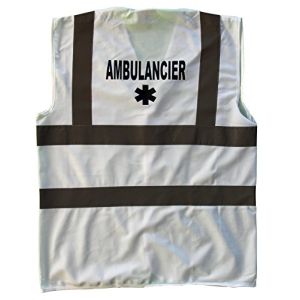 PATOUTATIS - Safety Vest - Chasuble - Paramedic - Unisex (L, White)