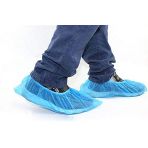 Set of 2000 Disposable Non-Slip Shoe Covers - One Size, Blue, Medical-Grade