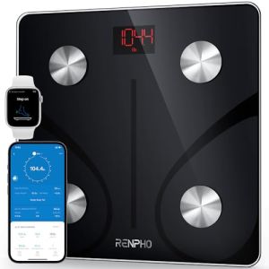 RENPHO Balance Connectée Bluetooth - Pèse-Personne Impédancemètre avec 13 Mesures Corporelles, 180 kg