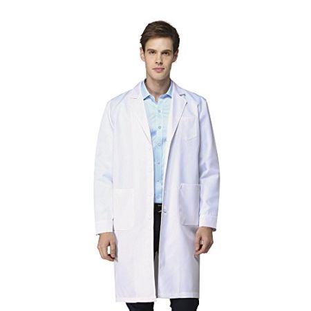 blouse blanche professionnel électrostatiques unisexes, docteur manteau, technicien manteau, Blanc, L