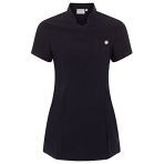 Press Stud Tunic - Beauty Hairdressing Massage Therapist Spa Health Work Nails Uniform - Navy Blue - 24