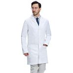 Dr. James Premium Blouse de Laboratoire pour Hommes, Poches pour Smartphone et Tablette, Coupe ajustée, Fermeture à Boutons (XL)