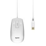 Keysonic KSM-3020M-W Souris Silicone Étanche à l'Eau, Touches de Défilement, Indice de Protection IP68, Câble USB (1,8 m), Blanc