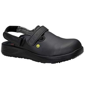 ELTEN MICHEL Black ESD SB Clog, Unisex, Textile, Steel Toe Cap, Size 40