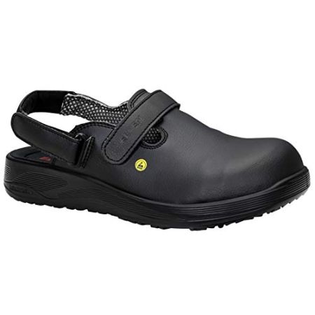 ELTEN MICHEL Black ESD SB Clog, Unisex, Textile, Steel Toe Cap, Size 40