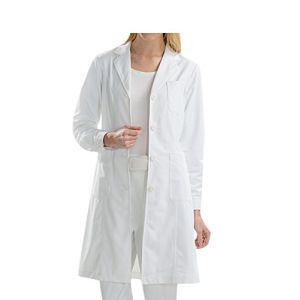 BSTT Femme Blouse de Laboratoire Blanc Vêtements de Travail Uniformes Nouvelle amélioration Manches boutonnées Mince S