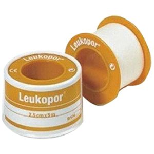 Leukopor Lot de 6 rouleaux de sparadrap chirurgical hypoallergénique 2,5 cm x 5 m