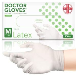 AIESI® Gants Jetables En Latex Avec Poudre Usage Médical