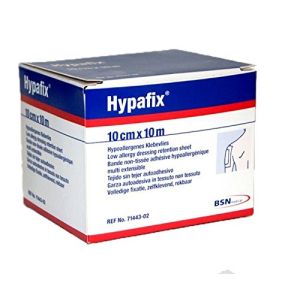 Hypafix Lot de 2 rouleaux de pansement en tissu chirurgical 10 cm x 10 m