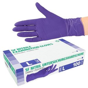 Gants En Nitrile 1000 Pièces 10 Boites (L, Violet) Gants D'examen Jetables