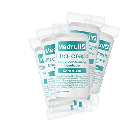 Medrull - Pack of 20 Elastic Gauze Bandages 6 cm x 4 m - Medical Use