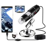 Microscope Numérique USB, Endoscope de Grossissement 40X-1000X Portable Bysameyee