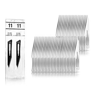 Pack of 50 Scalpel Blades no. 11 in Carbon Steel for Scalpel Handles - Individually Packed in Sterile Wrappers