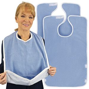 VIVE Adult Bib - Reusable, Washable, and Waterproof with Pocket, Multiple Colors