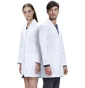 Dr. James Blouse de Laboratoire pour étudiants, pour Hommes et Femmes, Multiples Poches, Coupe ajustée (L (Hommes L/Femmes XL))